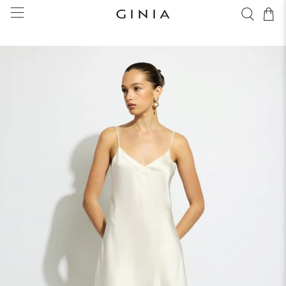 Ginia 100% silk Slip Dress